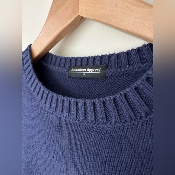 American Apparel - Cropped Sweater - Navy - Size M - Picture 5 of 9